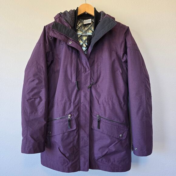 Womens Columbia Omni Heat lined Winter Jacket in Plum Size L - Picture 1 of 10